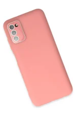 Newface Samsung Galaxy A03S Kılıf Lansman Glass Kapak - Pembe - Görsel 3