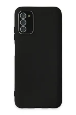 Newface Samsung Galaxy A03S Kılıf Lansman Glass Kapak - Siyah