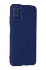 Newface Samsung Galaxy A03S Kılıf Lansman Glass Kapak - Sky Blue - Görsel 2