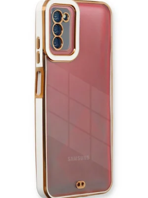 Newface Samsung Galaxy A03S Kılıf Liva Lens Silikon - Beyaz