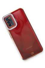 Newface Samsung Galaxy A03S Kılıf Liva Lens Silikon - Lila - Görsel 2