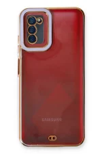 Newface Samsung Galaxy A03S Kılıf Liva Lens Silikon - Lila - Görsel 3