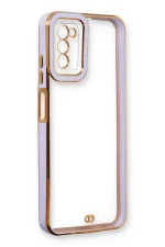 Newface Samsung Galaxy A03S Kılıf Liva Lens Silikon - Lila - Görsel 4