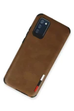 Newface Samsung Galaxy A03S Kılıf Loop Deri Silikon - Kahverengi - Görsel 2