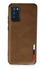 Newface Samsung Galaxy A03S Kılıf Loop Deri Silikon - Kahverengi