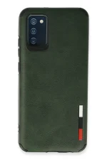 Newface Samsung Galaxy A03S Kılıf Loop Deri Silikon - Yeşil