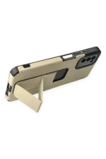 Newface Samsung Galaxy A03S Kılıf Mega Standlı Silikon - Gold - Görsel 4