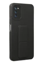 Newface Samsung Galaxy A03S Kılıf Mega Standlı Silikon - Siyah - Görsel 2