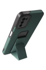 Newface Samsung Galaxy A03S Kılıf Mega Standlı Silikon - Yeşil - Görsel 3