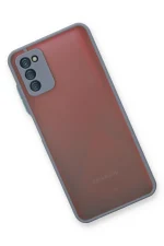 Newface Samsung Galaxy A03S Kılıf Montreal Silikon Kapak - Gri - Görsel 3