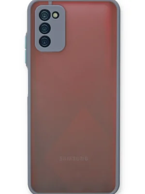 Newface Samsung Galaxy A03S Kılıf Montreal Silikon Kapak - Gri