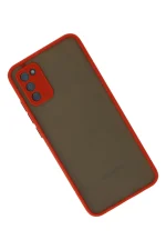 Newface Samsung Galaxy A03S Kılıf Montreal Silikon Kapak - Kırmızı - Görsel 2