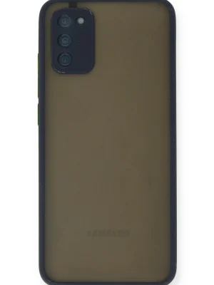 Newface Samsung Galaxy A03S Kılıf Montreal Silikon Kapak - Lacivert