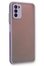 Newface Samsung Galaxy A03S Kılıf Montreal Silikon Kapak - Mor - Görsel 2