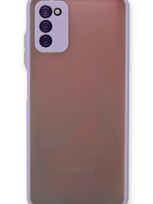 Newface Samsung Galaxy A03S Kılıf Montreal Silikon Kapak - Mor