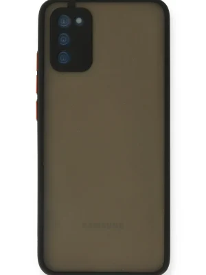 Newface Samsung Galaxy A03S Kılıf Montreal Silikon Kapak - Siyah