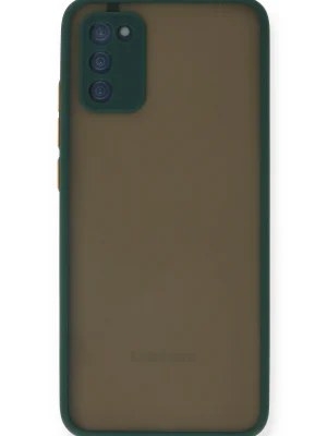 Newface Samsung Galaxy A03S Kılıf Montreal Silikon Kapak - Yeşil