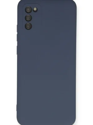 Newface Samsung Galaxy A03S Kılıf Nano içi Kadife Silikon - Gri