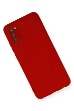 Newface Samsung Galaxy A03S Kılıf Nano içi Kadife Silikon - Kırmızı - Görsel 2