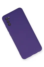 Newface Samsung Galaxy A03S Kılıf Nano içi Kadife Silikon - Mor - Görsel 2