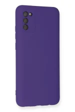 Newface Samsung Galaxy A03S Kılıf Nano içi Kadife Silikon - Mor - Görsel 3