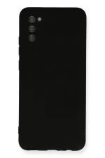 Newface Samsung Galaxy A03S Kılıf Nano içi Kadife Silikon - Siyah