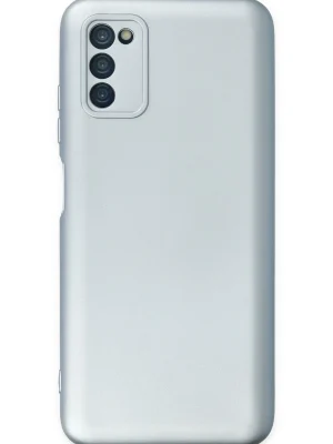 Newface Samsung Galaxy A03S Kılıf Nano içi Kadife Silikon - Sky Blue