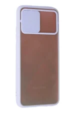 Newface Samsung Galaxy A03S Kılıf Palm Buzlu Kamera Sürgülü Silikon - Lila - Görsel 3