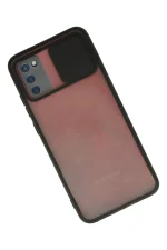 Newface Samsung Galaxy A03S Kılıf Palm Buzlu Kamera Sürgülü Silikon - Siyah - Görsel 2