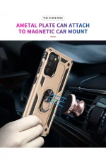 Newface Samsung Galaxy A03S Kılıf Sofya Yüzüklü Silikon Kapak - Gold - Görsel 7