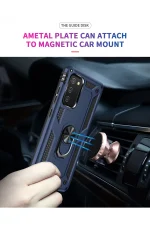 Newface Samsung Galaxy A03S Kılıf Sofya Yüzüklü Silikon Kapak - Lacivert - Görsel 7