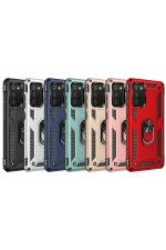 Newface Samsung Galaxy A03S Kılıf Sofya Yüzüklü Silikon Kapak - Rose - Görsel 4