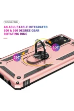 Newface Samsung Galaxy A03S Kılıf Sofya Yüzüklü Silikon Kapak - Rose - Görsel 5