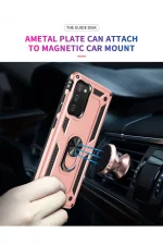 Newface Samsung Galaxy A03S Kılıf Sofya Yüzüklü Silikon Kapak - Rose - Görsel 7