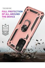 Newface Samsung Galaxy A03S Kılıf Sofya Yüzüklü Silikon Kapak - Rose - Görsel 8