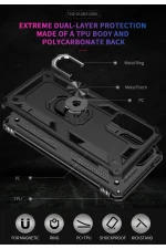 Newface Samsung Galaxy A03S Kılıf Sofya Yüzüklü Silikon Kapak - Siyah - Görsel 6