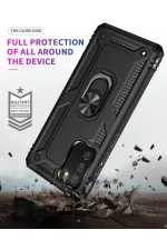 Newface Samsung Galaxy A03S Kılıf Sofya Yüzüklü Silikon Kapak - Siyah - Görsel 8