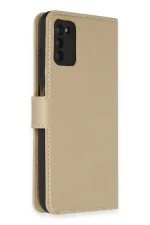 Newface Samsung Galaxy A03S Kılıf Trend S Plus Kapaklı Kılıf - Gold - Görsel 2