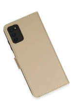 Newface Samsung Galaxy A03S Kılıf Trend S Plus Kapaklı Kılıf - Gold - Görsel 4