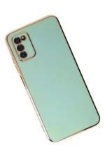 Newface Samsung Galaxy A03S Kılıf Volet Silikon - Açık Yeşil - Görsel 3
