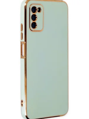 Newface Samsung Galaxy A03S Kılıf Volet Silikon - Açık Yeşil