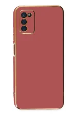 Newface Samsung Galaxy A03S Kılıf Volet Silikon - Kırmızı - Görsel 2