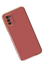 Newface Samsung Galaxy A03S Kılıf Volet Silikon - Kırmızı - Görsel 3