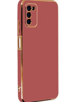 Newface Samsung Galaxy A03S Kılıf Volet Silikon - Kırmızı