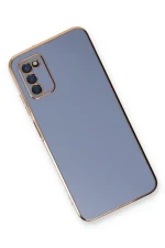 Newface Samsung Galaxy A03S Kılıf Volet Silikon - Mavi - Görsel 3