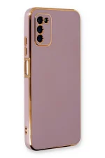 Newface Samsung Galaxy A03S Kılıf Volet Silikon - Mor