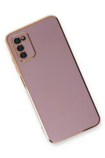 Newface Samsung Galaxy A03S Kılıf Volet Silikon - Mor - Görsel 3