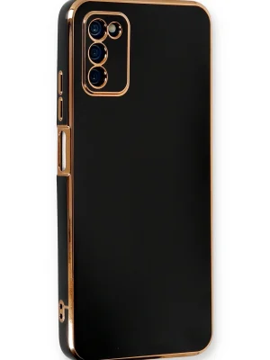 Newface Samsung Galaxy A03S Kılıf Volet Silikon - Siyah