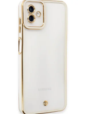 Newface Samsung Galaxy A04 Kılıf Liva Lens Silikon - Beyaz