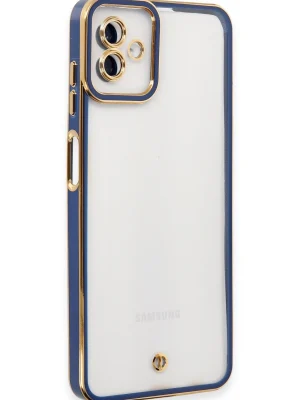 Newface Samsung Galaxy A04 Kılıf Liva Lens Silikon - Mavi